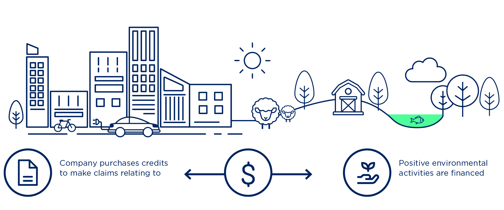 A company purchases credits to make claims