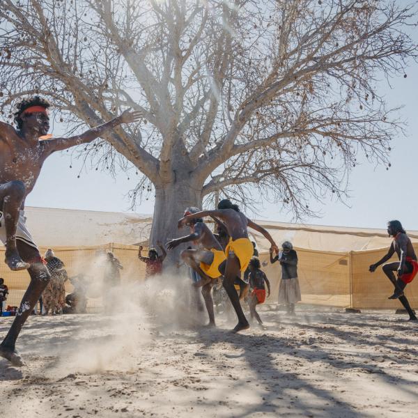 Traditional dancing at the Gelganyem 20 Years Celebration