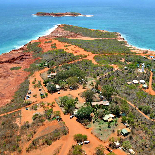 Kooljaman at Cape Leveque Tourist Resort aerial shot