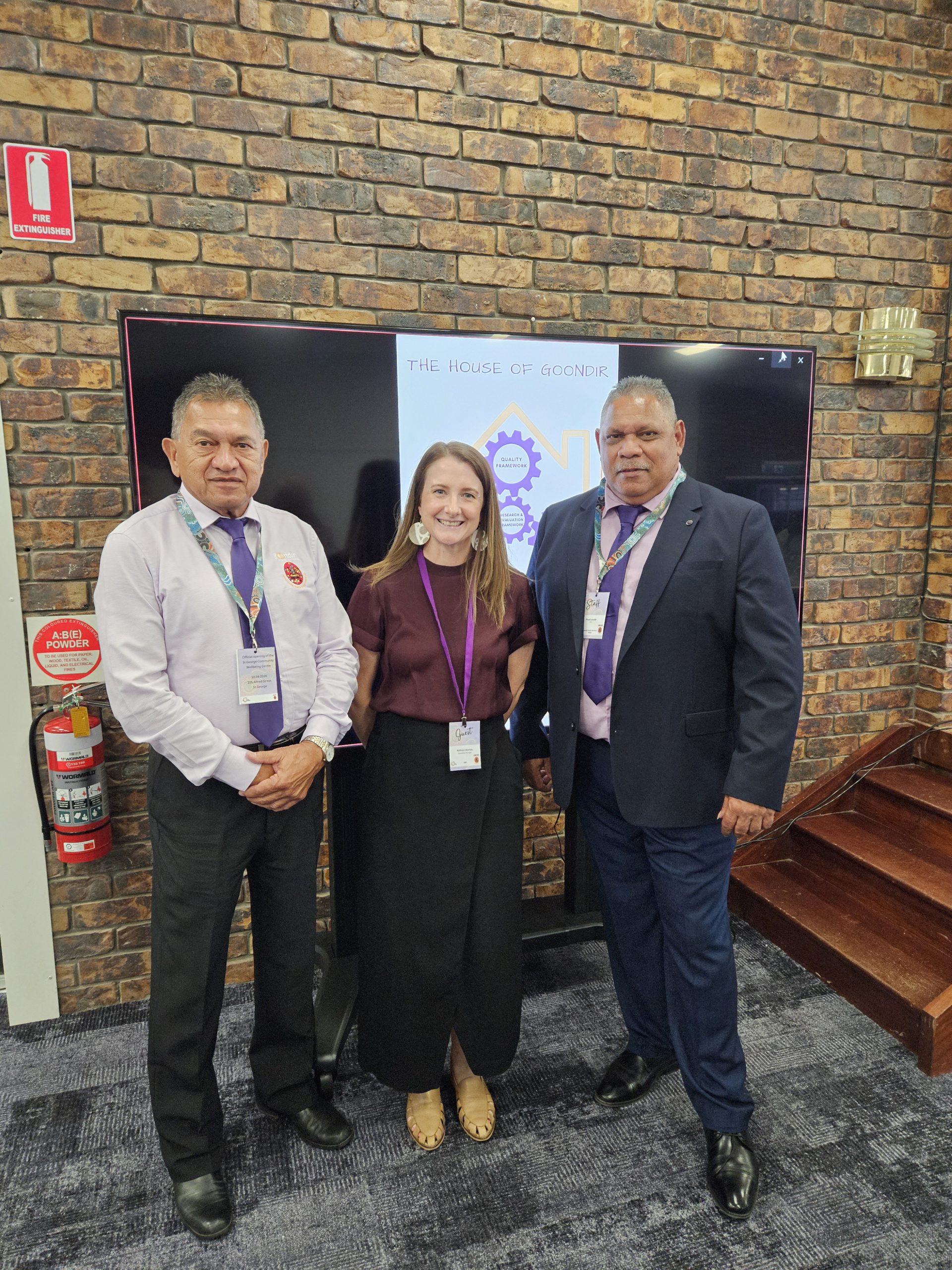 From left to right: Gary White (Goondir Health Services Chairperson), Kathryn Morton (Operations Manager - Eastern Division ILSC) and Floyd Leedie (Goondir Health Services CEO)
