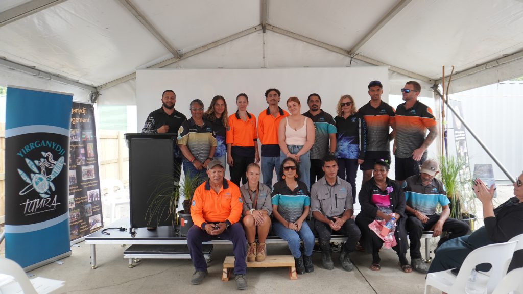 Dawal Wuru Aboriginal Corporation staff at the Yirrganydji Collective Hub official opening.
