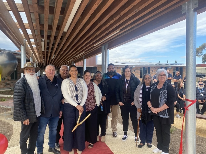 Moorundi staff at the official Moorundi Health Centre opening.